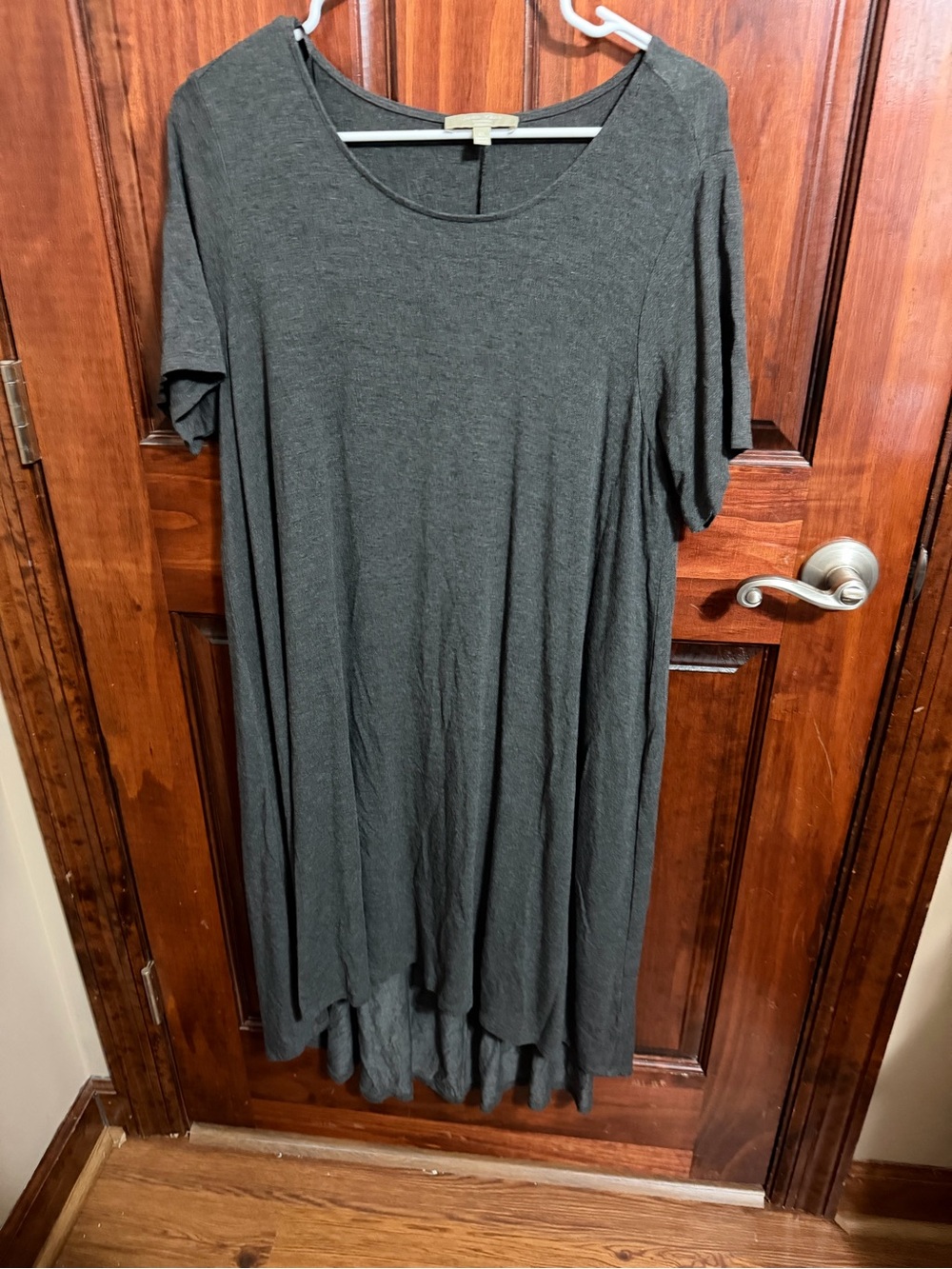 Joan Vass Gray Knit Dress - Charcoal